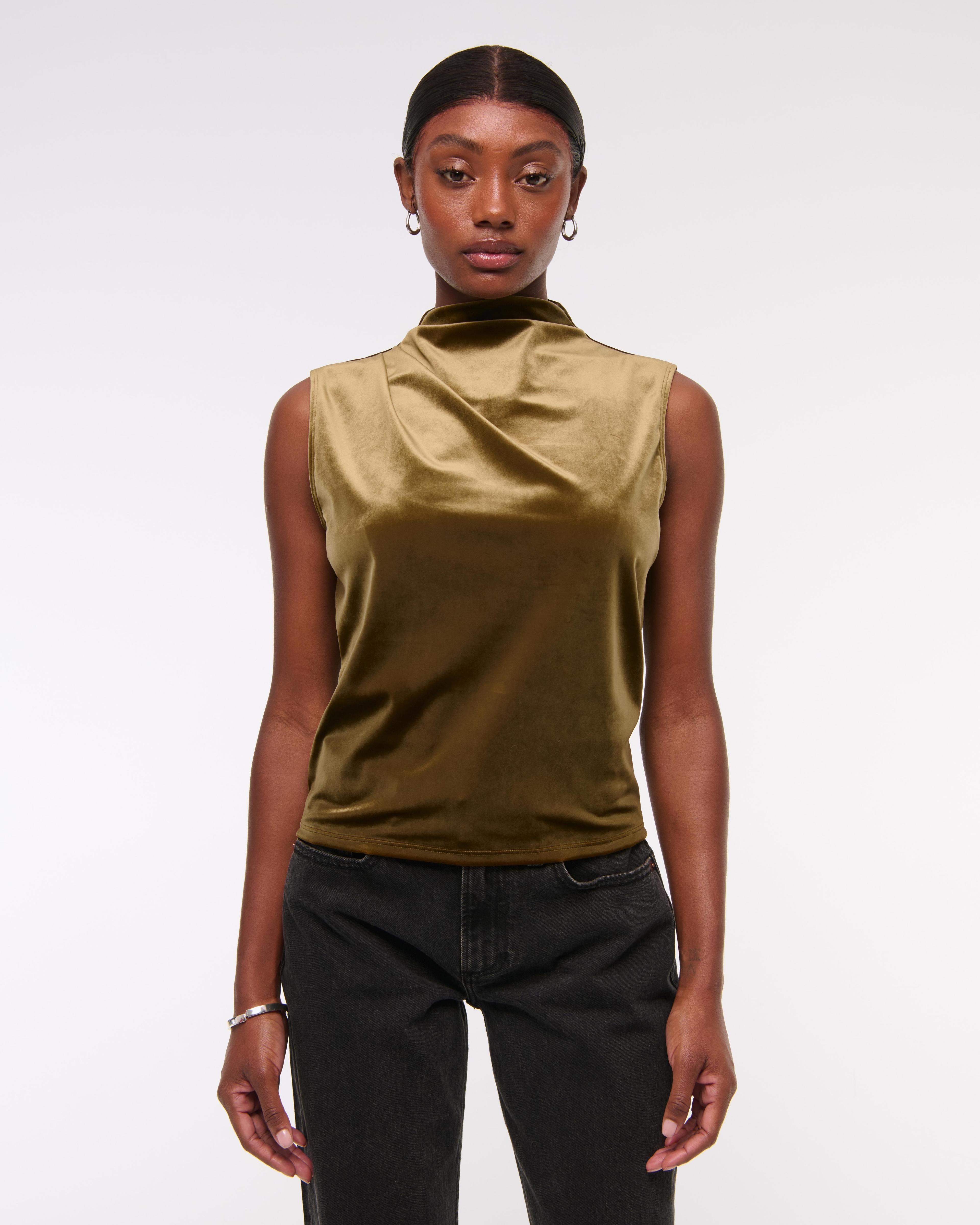 Sleeveless Grown-On Mockneck Top Product Image