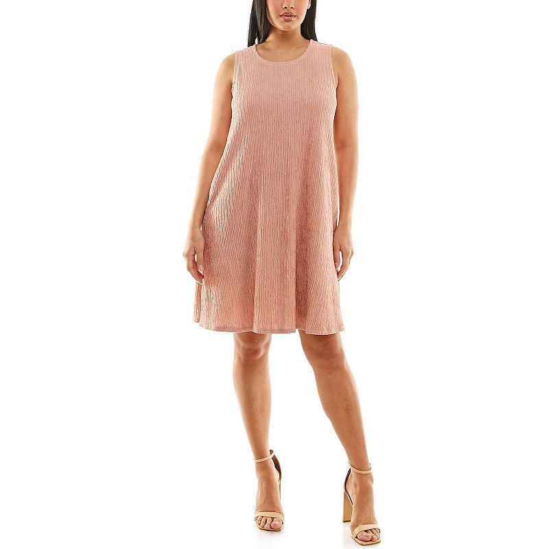 Womens Nina Leonard Sleeveless Trapeze Dress Product Image