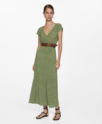 Mango Womens Textured Printed Dress Product Image