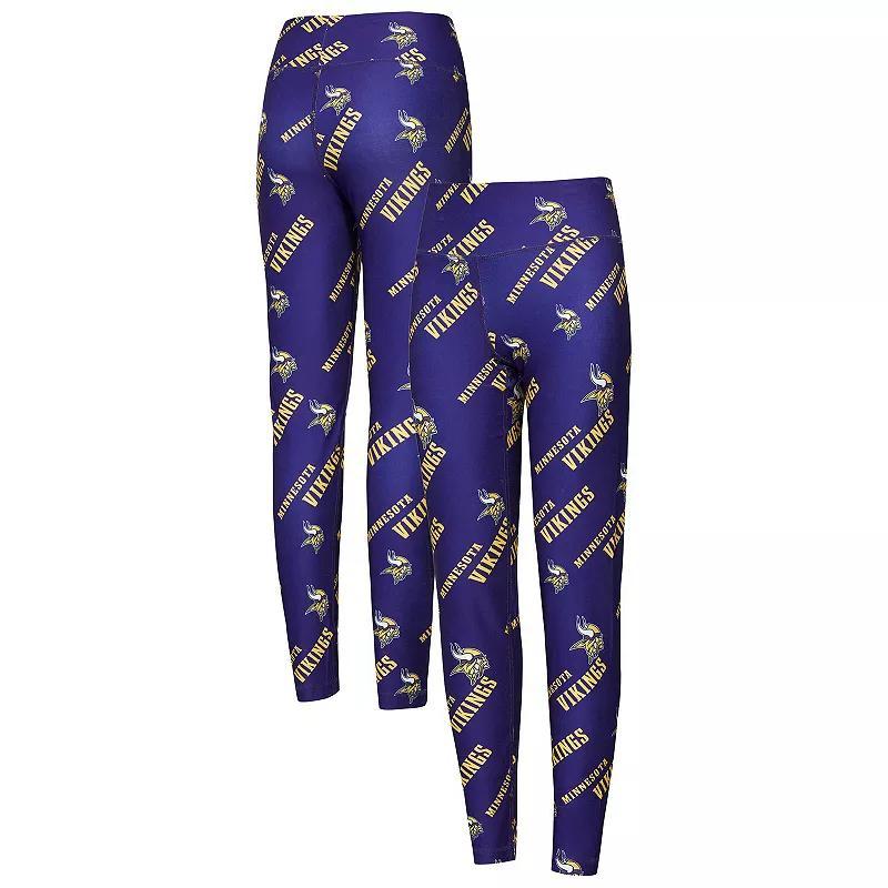 Womens Concepts Sport Minnesota Vikings Breakthrough Allover Print Knit Leggings Product Image