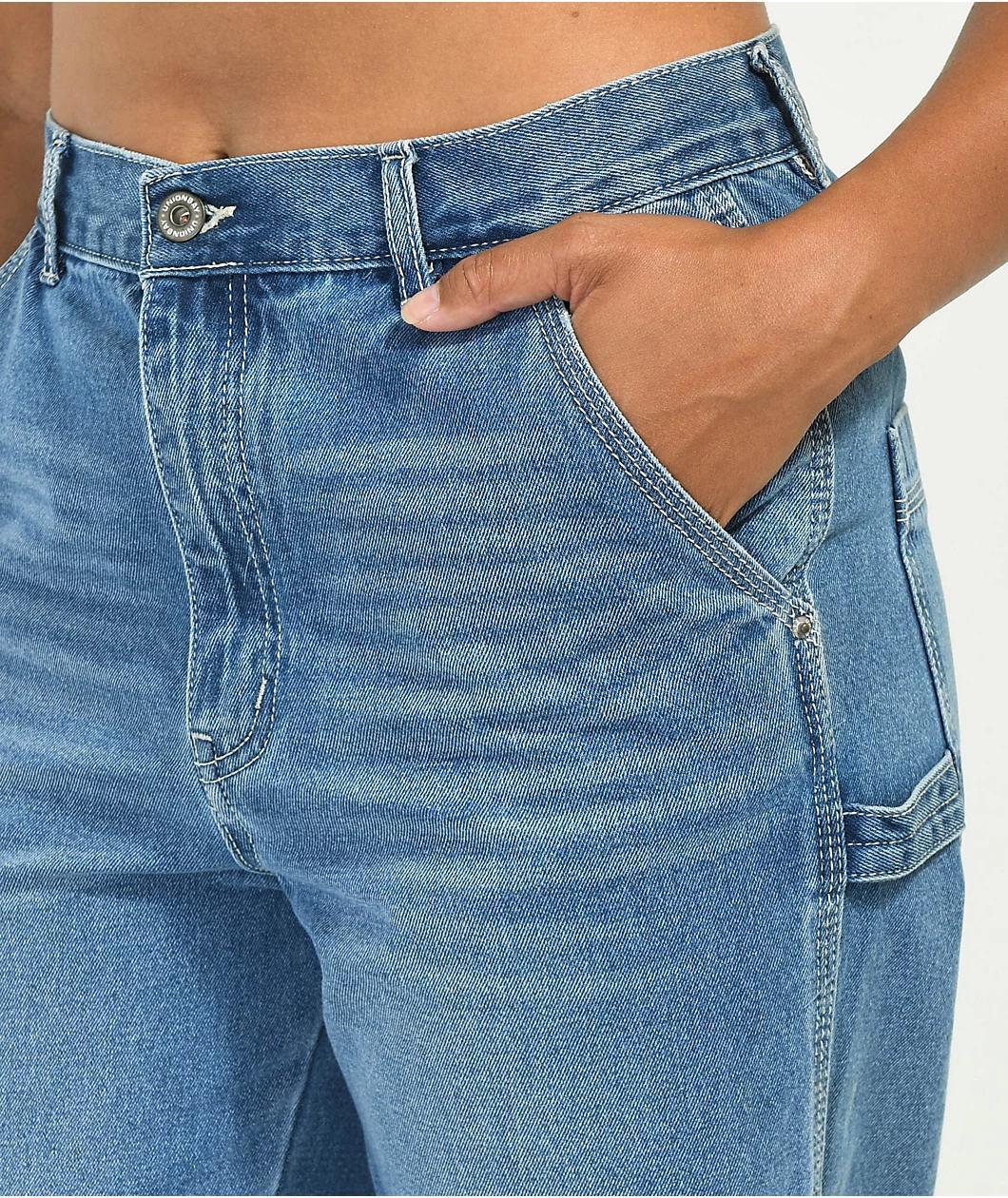 Unionbay Carpenter Work High Rise Blue Jeans Product Image