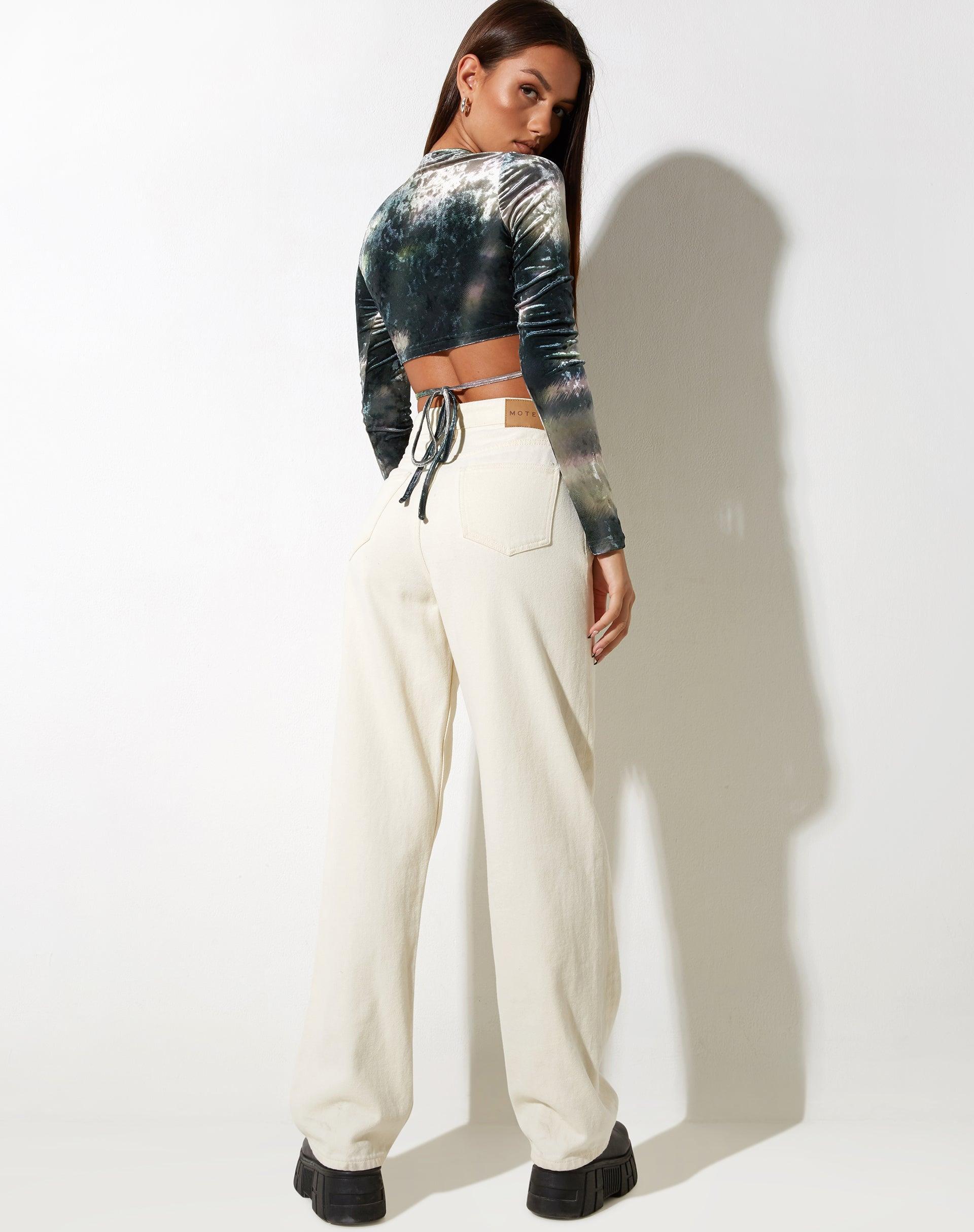 Stivi Crop Top in Abstract Camo Product Image