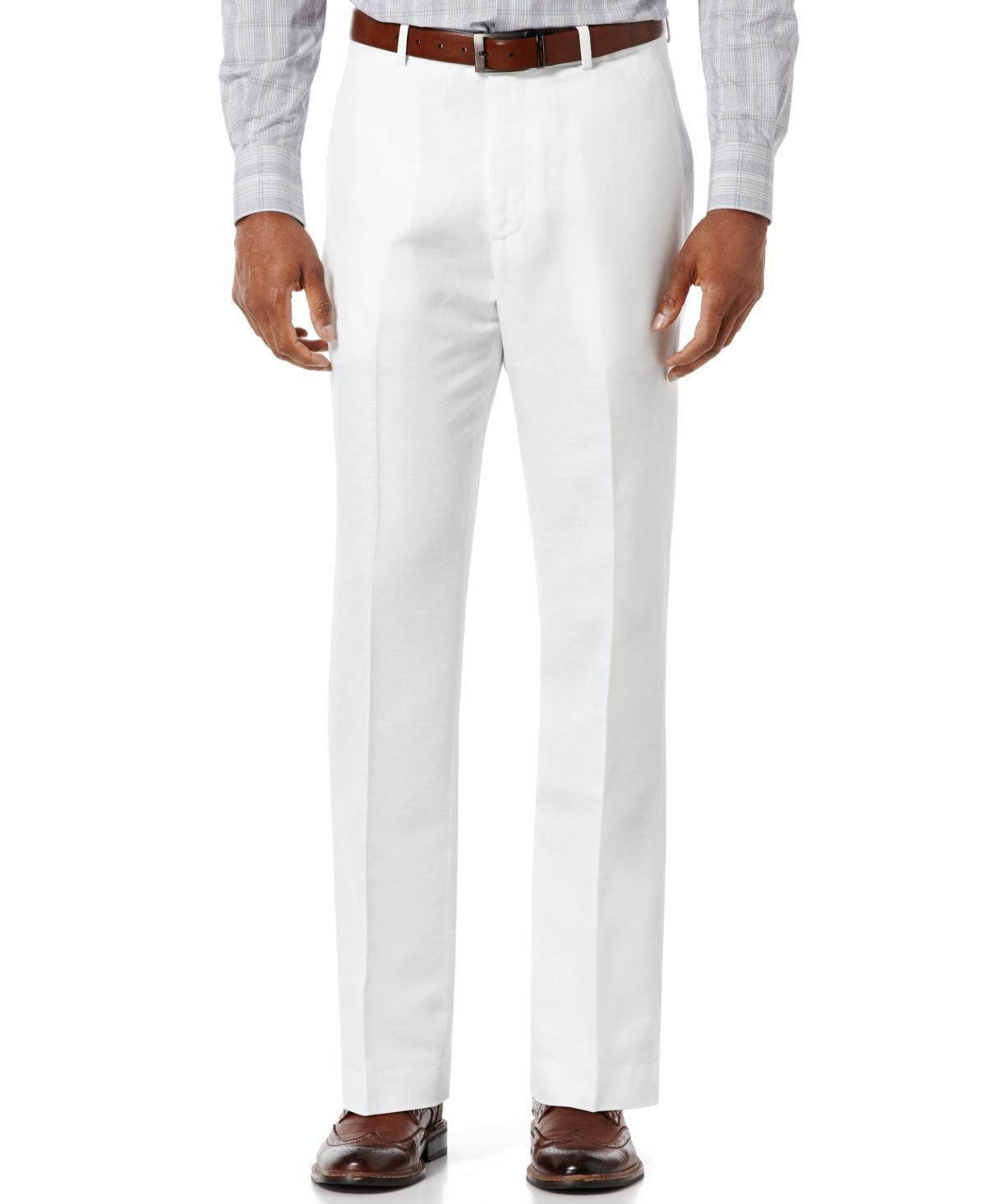 Perry Ellis Mens Linen Blend Solid Twill Pants Product Image