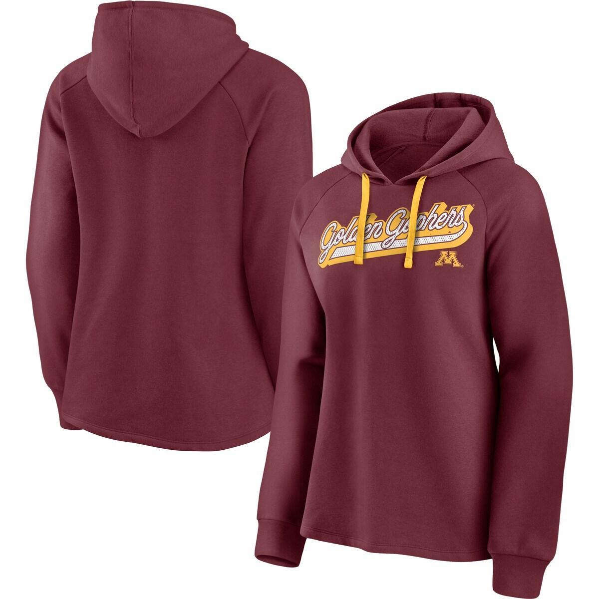 Fanatics Womens Minnesota Golden Gophers Script Raglan Pullover Hoodie Product Image