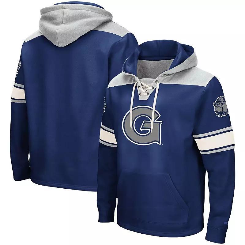 Mens Colosseum Navy Georgetown Hoyas 2.0 Lace-Up Logo Pullover Hoodie Product Image