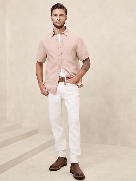 Slim Linen-Blend Shirt Product Image