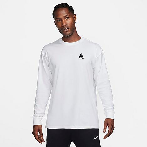 Nike Mens Nike Ja Morant M90 Long Sleeve T-Shirt - Mens White/Black Product Image