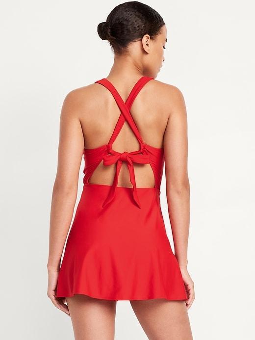 V-Neck Swim Dress Product Image