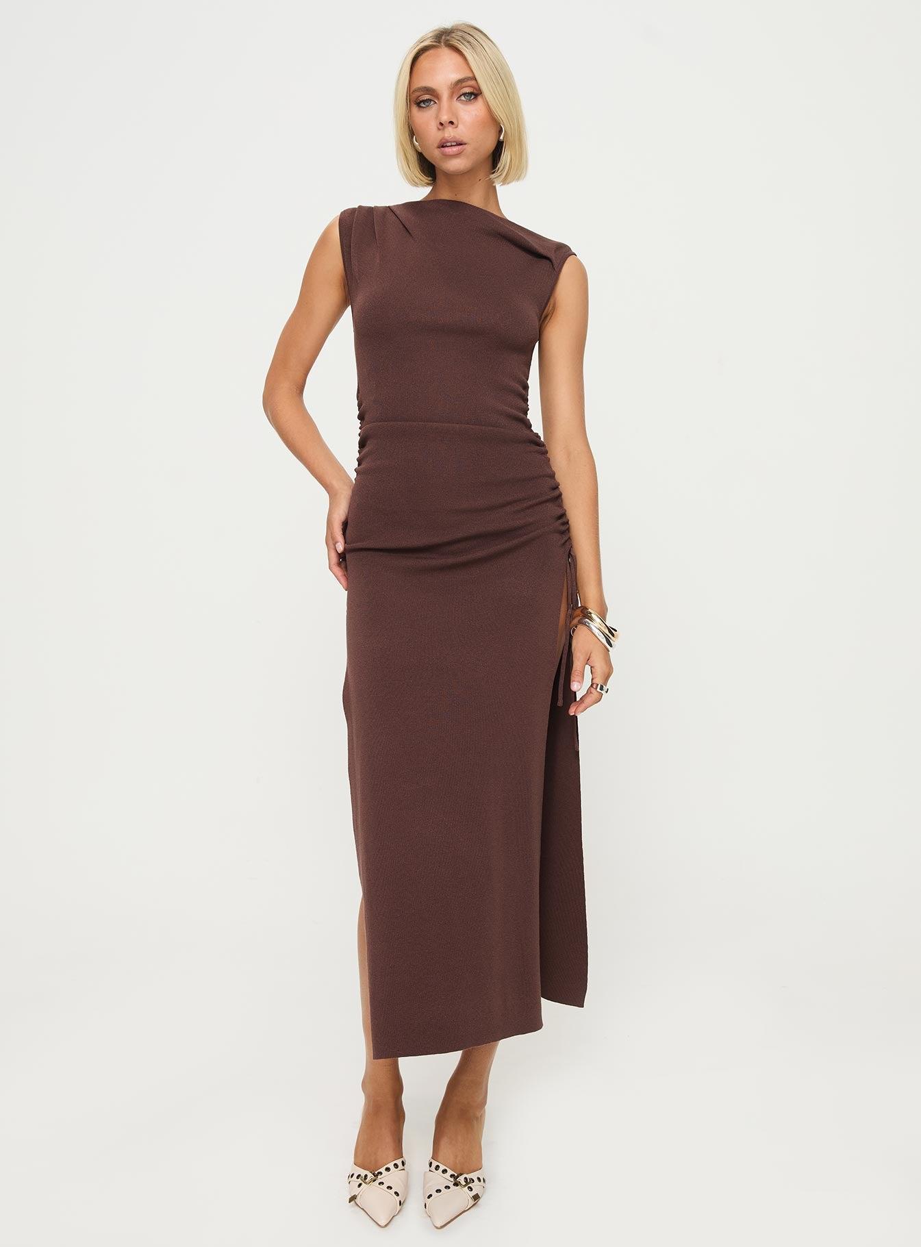 Original Sin Dress Midi Dress Chocolate Product Image