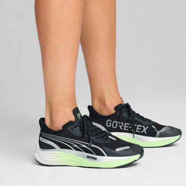 PUMA Velocity NITROâ¢ 3 GTX Women's Running Shoes in Black/Silver/Fizzy Apple Product Image