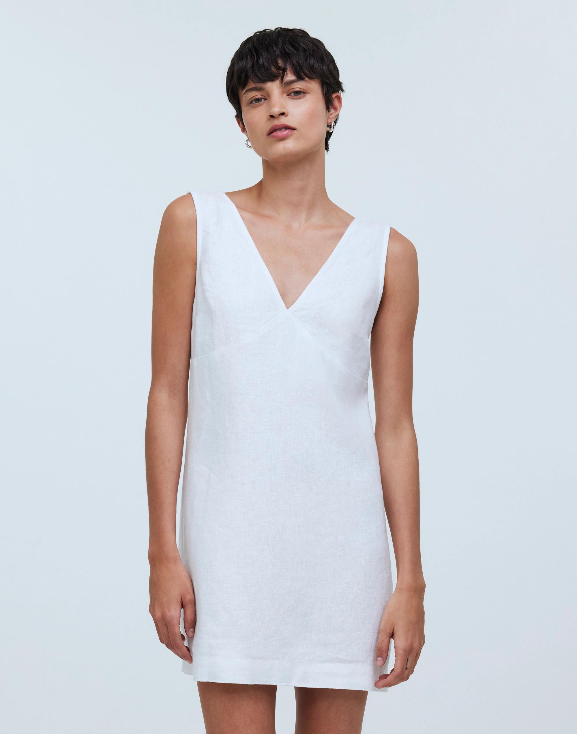 The Ariana Mini Dress in Heavyweight Linen Product Image