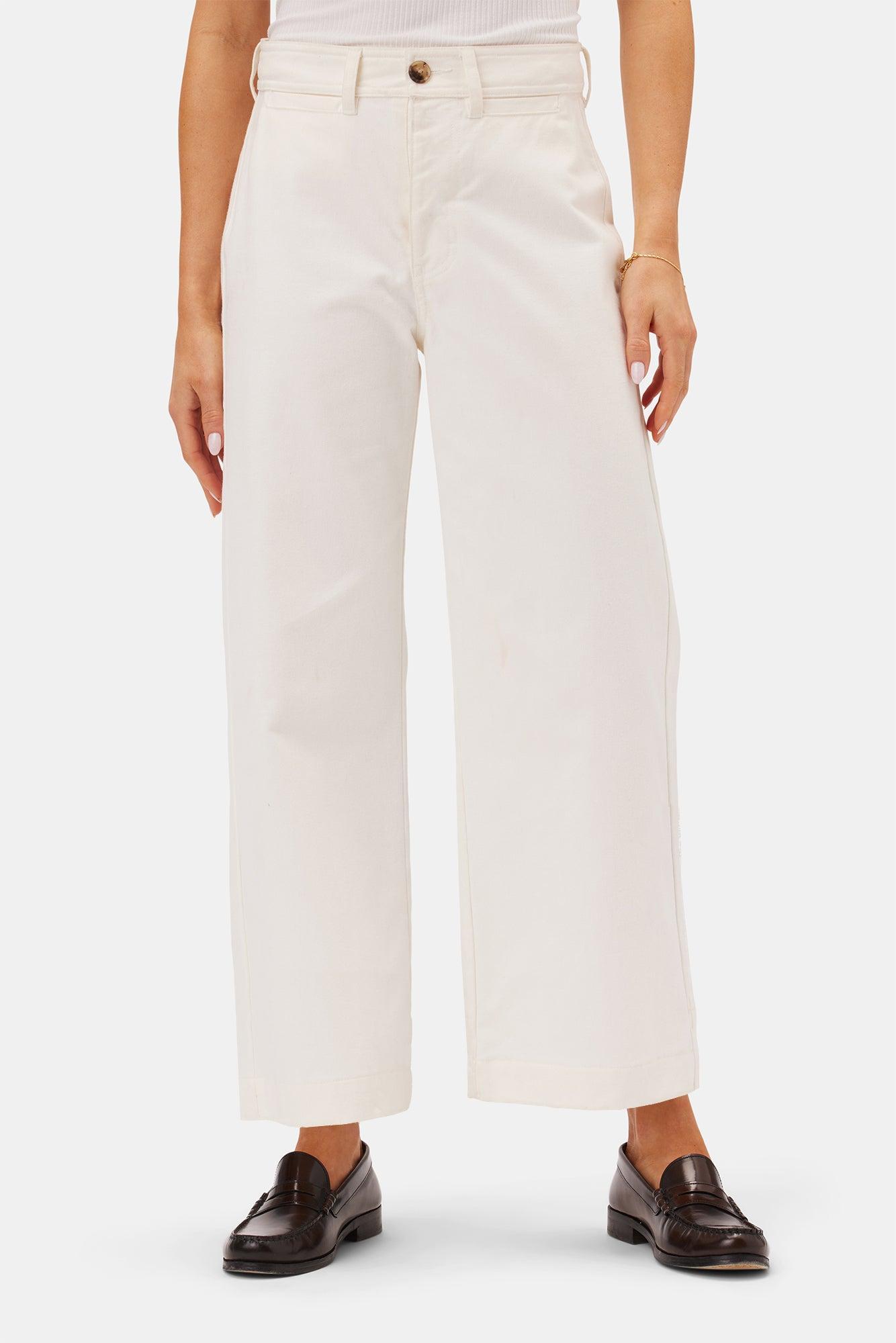 Wide Leg Utility Pant - Ivory Product Image