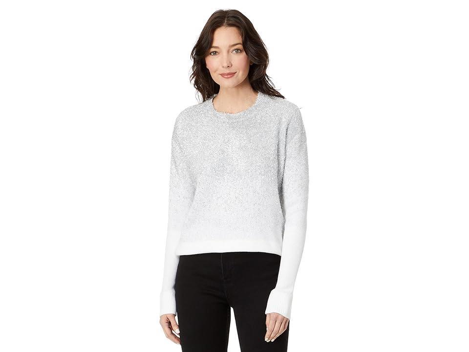 Tommy Hilfiger Textured Ombre Sweater (Silver/Ivory) Women's Sweater Product Image