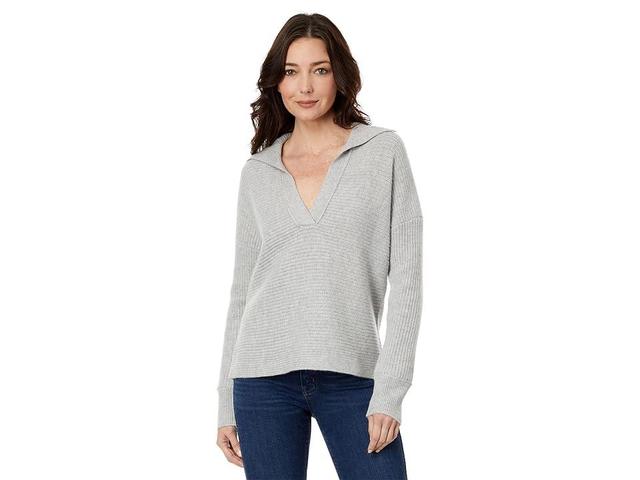 Vineyard Vines Textured Rib Polo Sweater (Light Heather) Women's Clothing Product Image