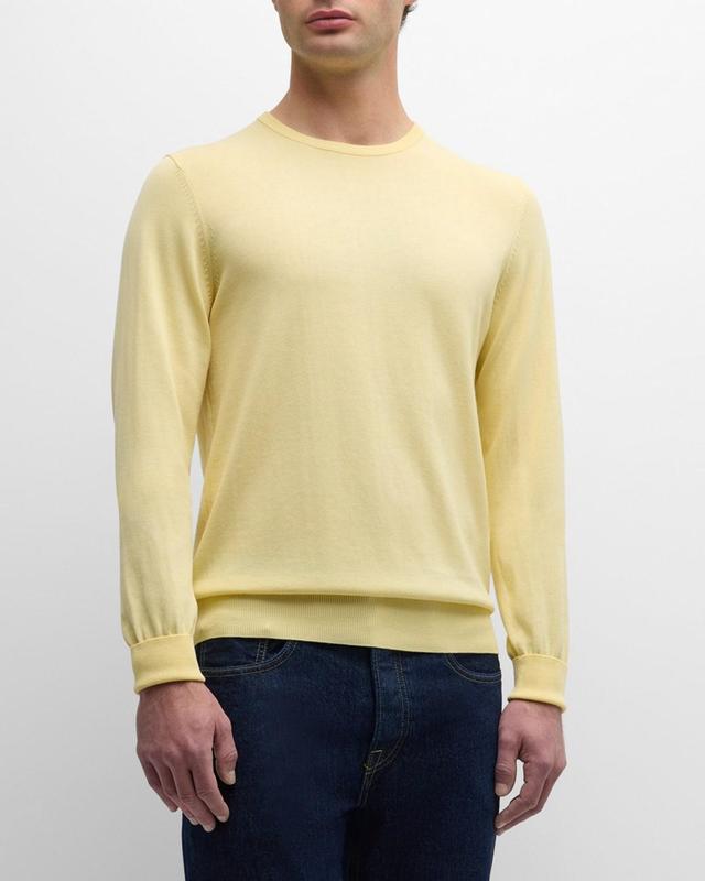 Mens Cotton Crew Sweater Product Image