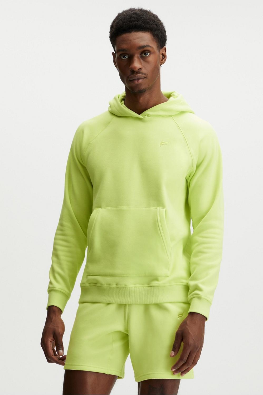 Fabletics Men The Postgame Hoodie male Faded Lime Size XXL Product Image