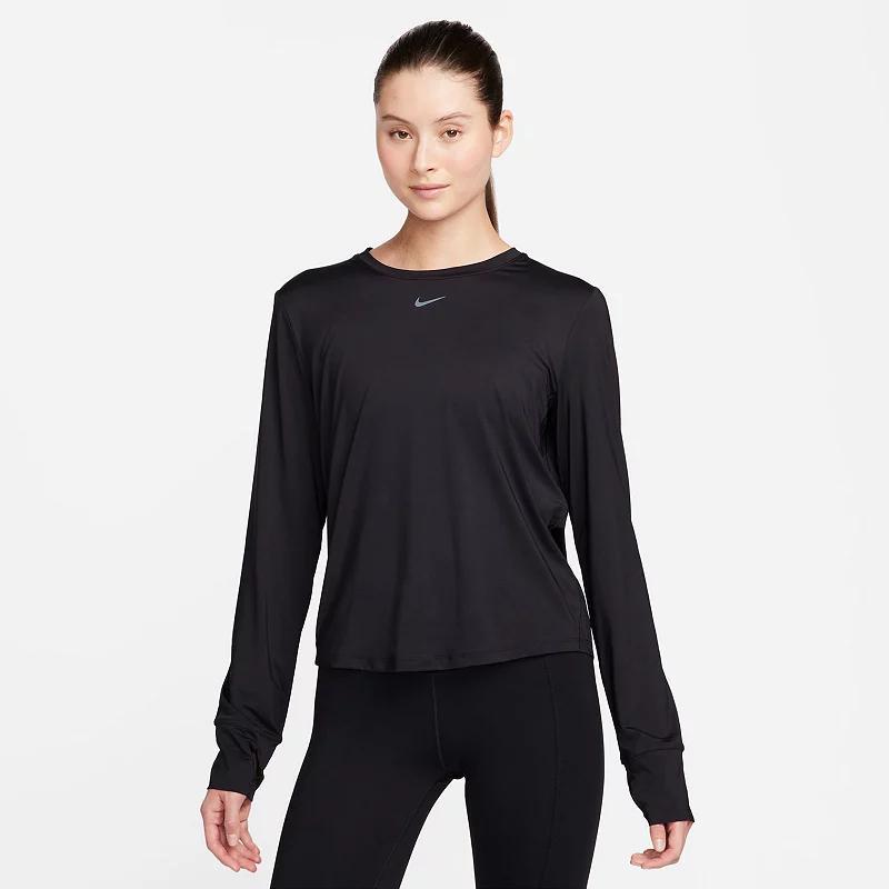 Womens Nike One Classic Dri-FIT Long Sleeve Top Armory Blue Product Image