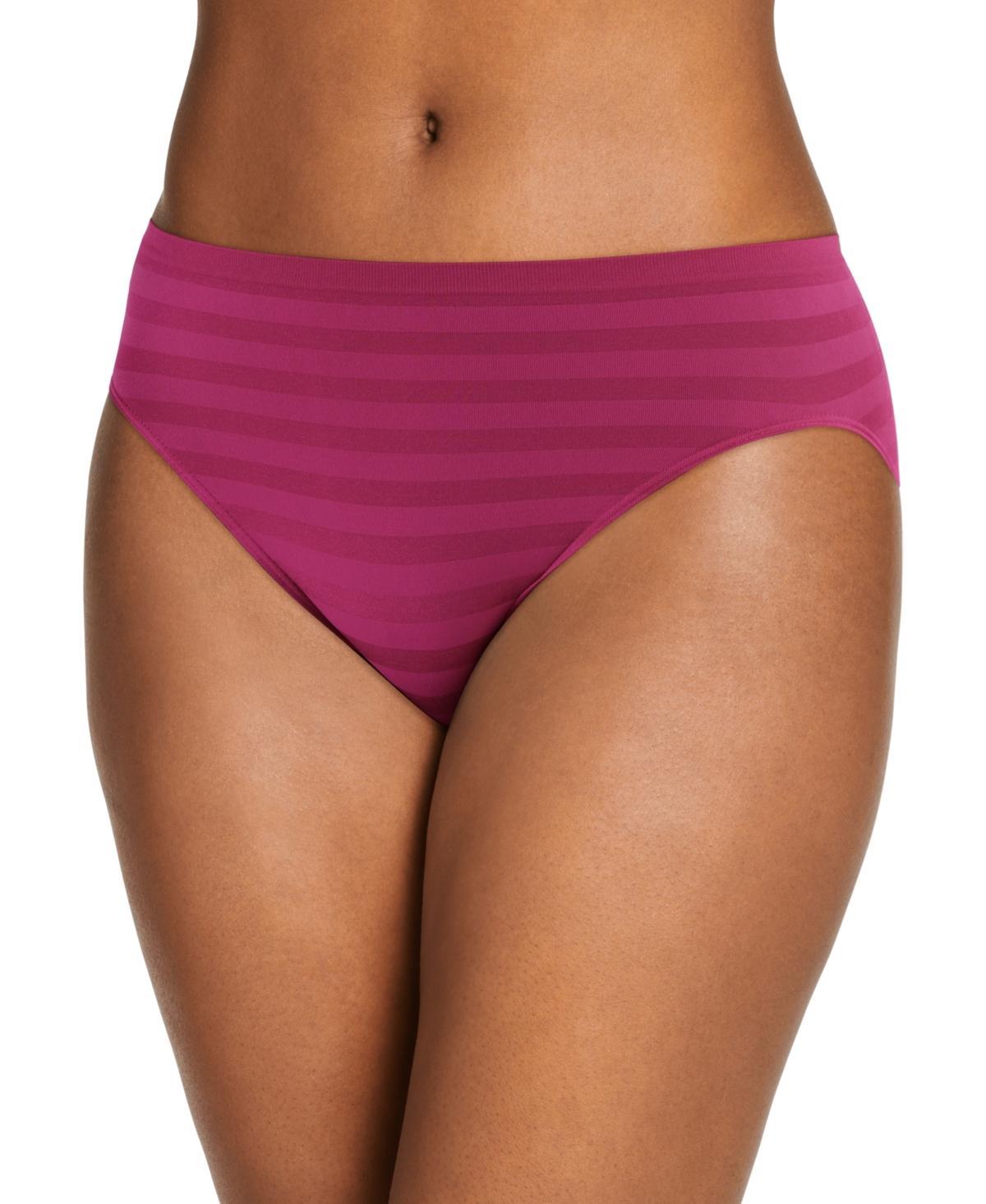 Womens Jockey Comfies Matte & Shine Seamless Hi-Cut Panty 1306 Product Image