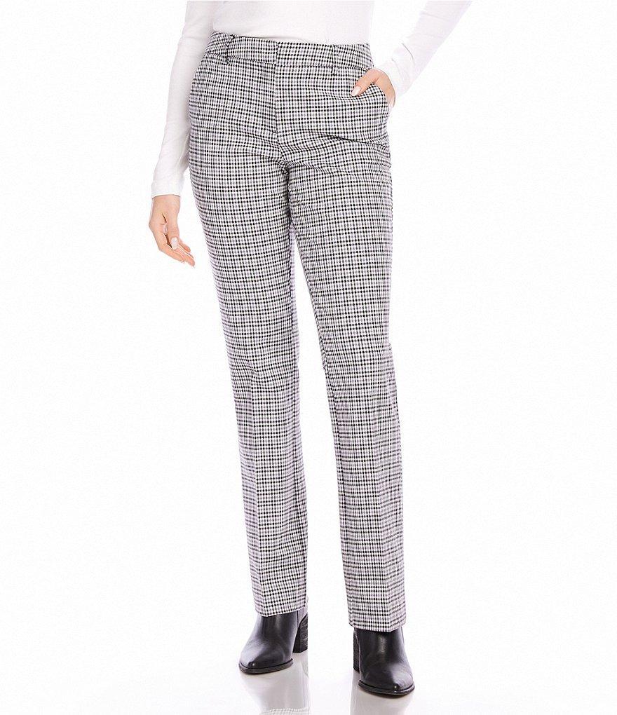 Karen Kane Plaid Hi-Rise Stretch Straight Leg Trouser Product Image