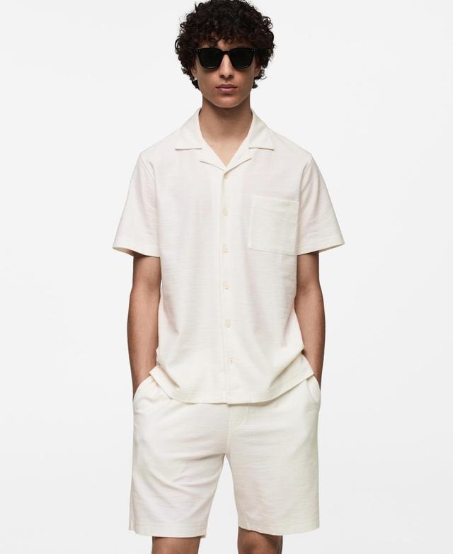 Mango Mens Chest-Pocket Cotton Shirt Product Image