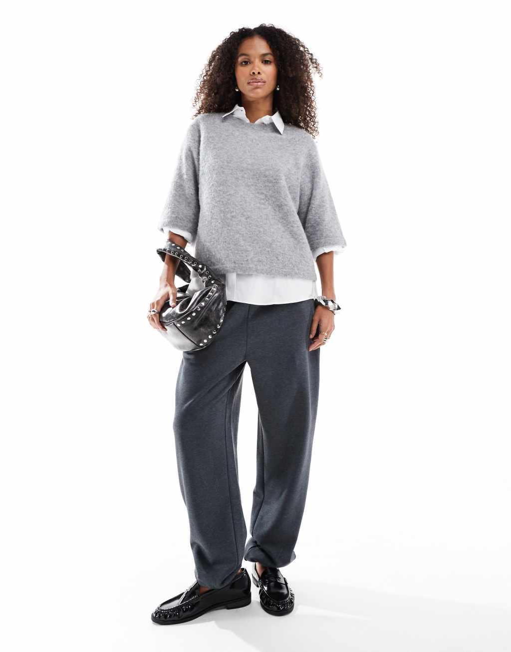 ASOS DESIGN ultimate sweatpants in washed charcoal heather Product Image