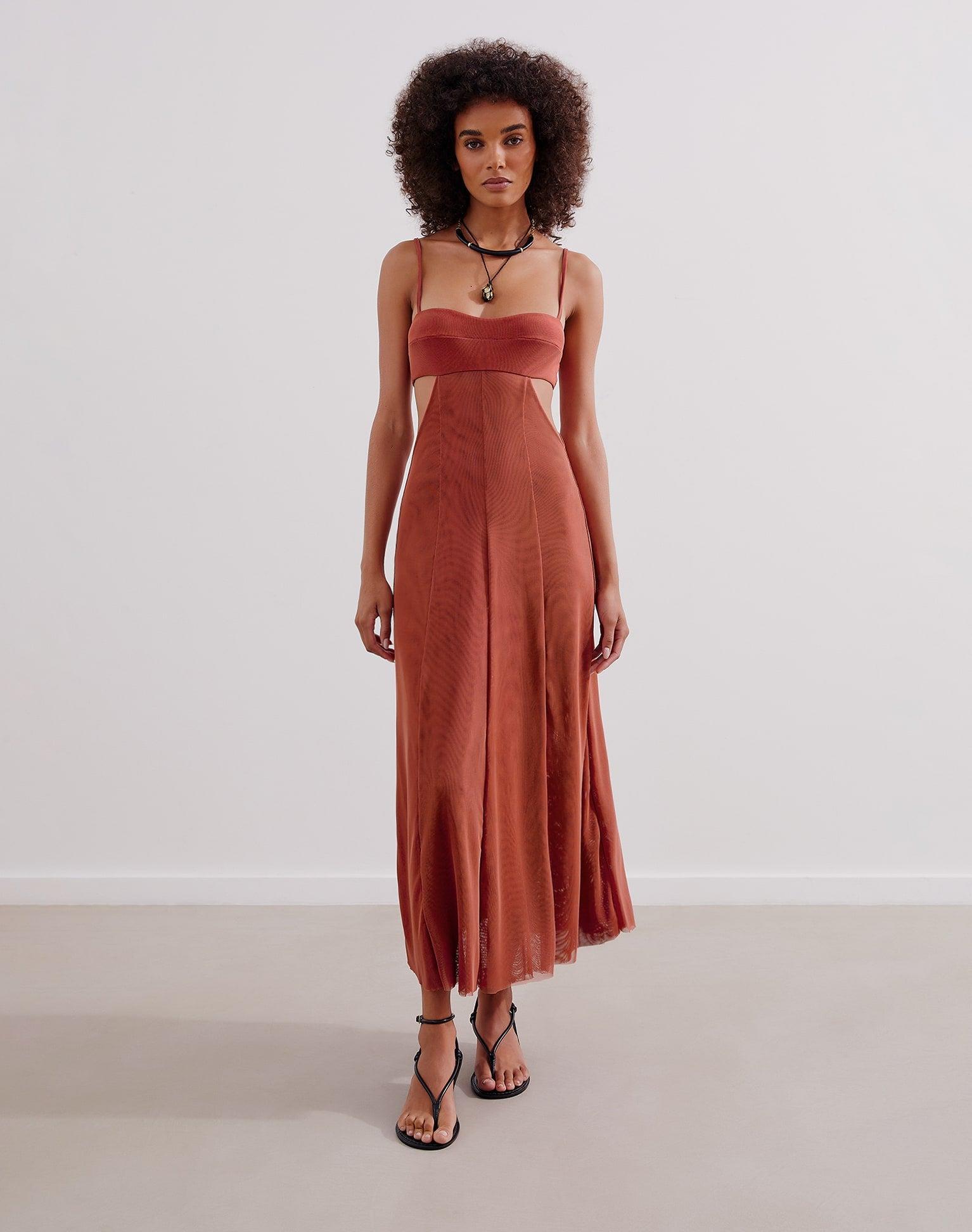 Melinda Long Dress (exchange only) - Brick product image