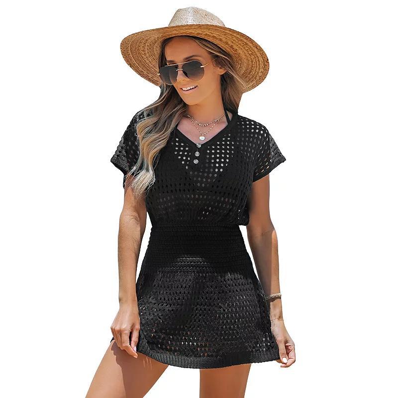 Womens CUPSHE Crochet Swim Cover-Up Product Image