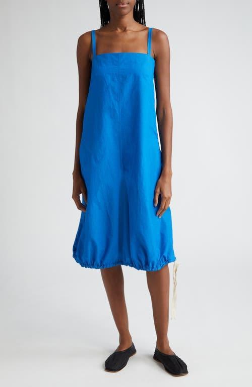 Jacqueline Crinkle Poplin Drawstring Midi Dress Product Image