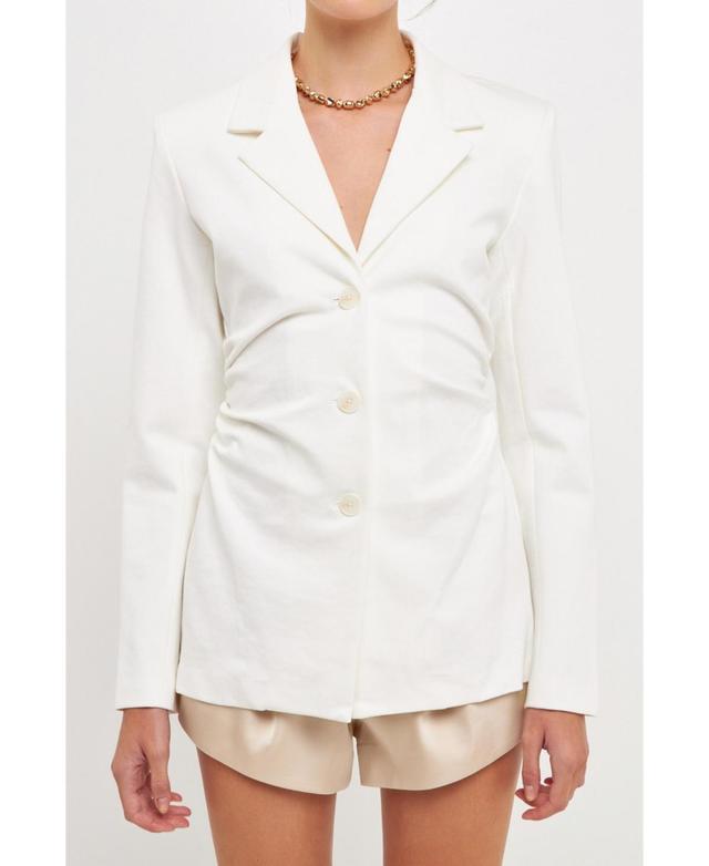 Womens Ruched Blazer Product Image