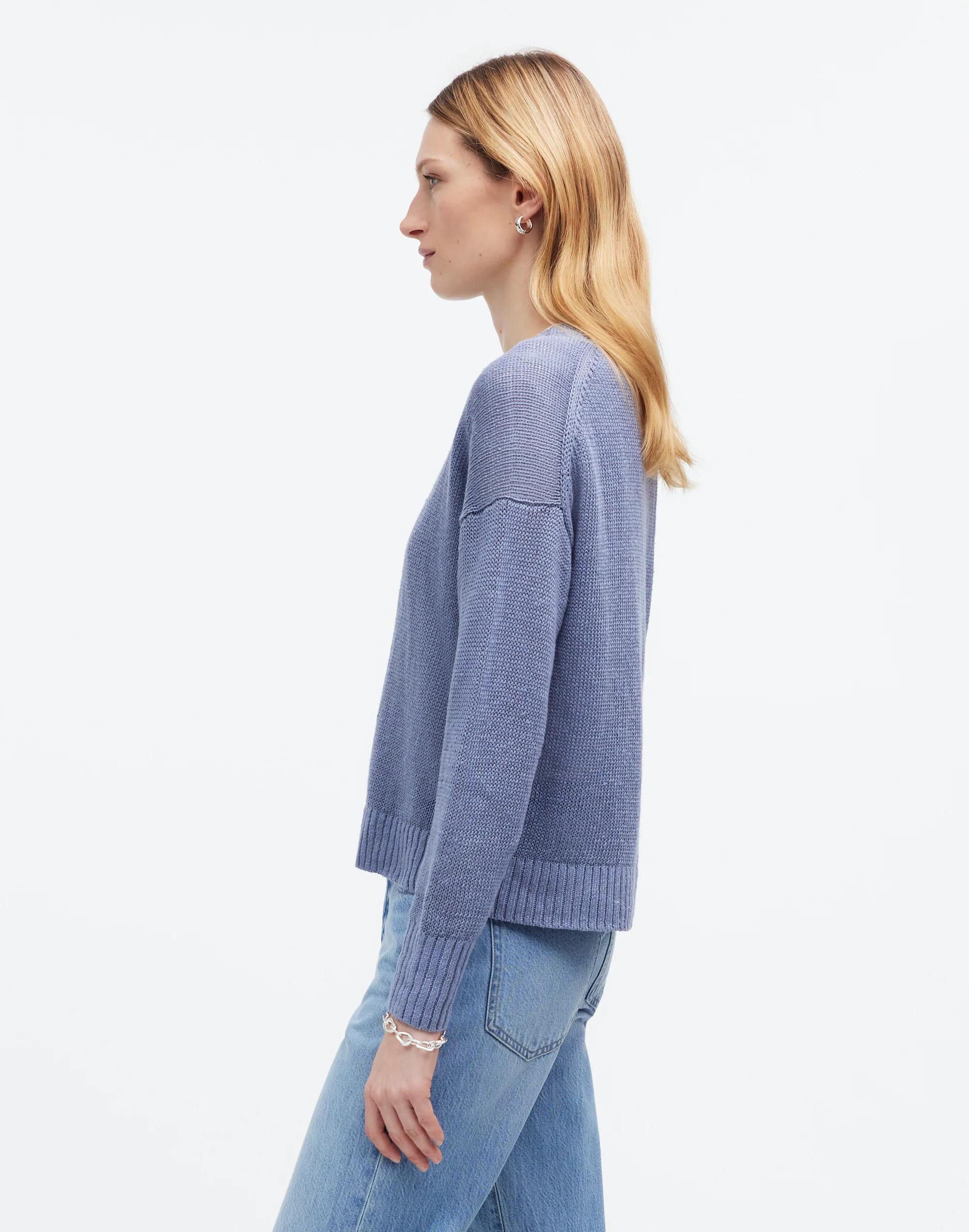 Linen Drop-Shoulder Sweater Product Image