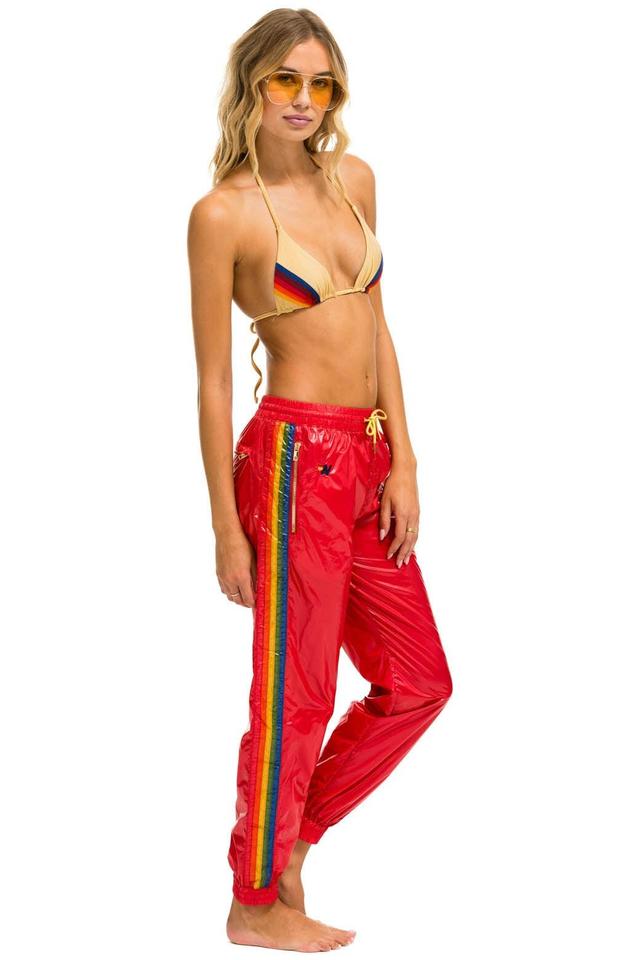 5 STRIPE WIND PANT - CHERRY GLOSSY Female Product Image