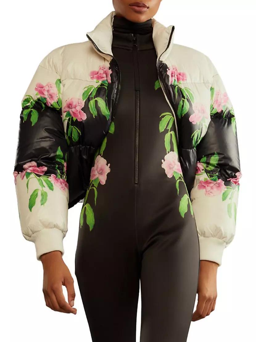 Floral Crop Puffer Jacket Product Image