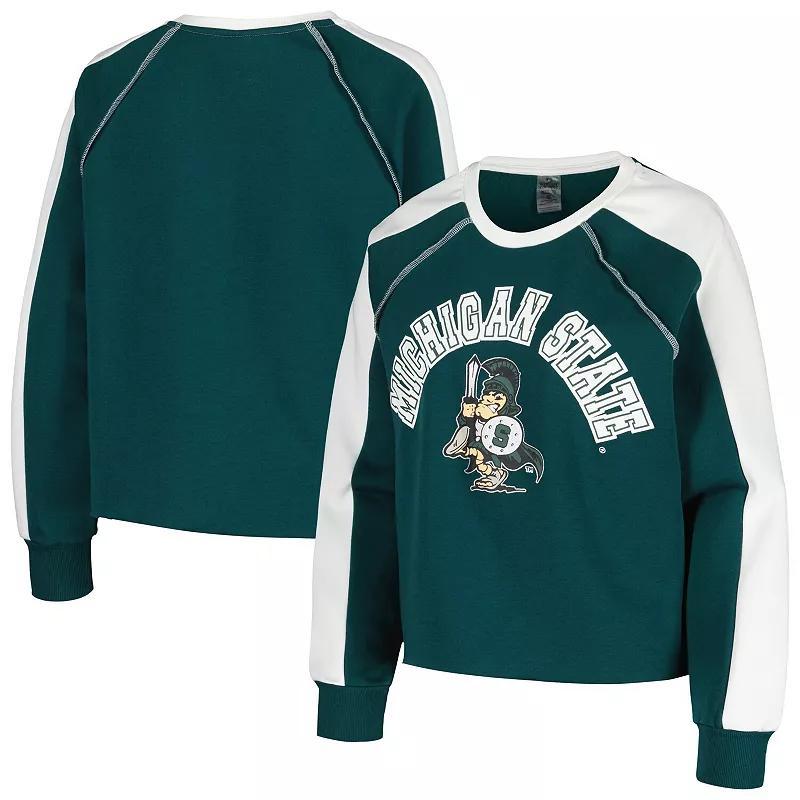 Womens Gameday Couture Michigan State Spartans Blindside RaglanCropped Pullover Sweatshirt Product Image