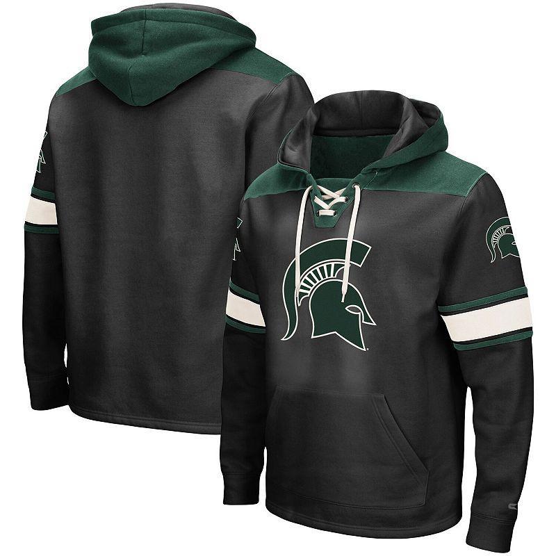 Mens Colosseum Michigan State Spartans 2.0 Lace-Up Pullover Hoodie Product Image