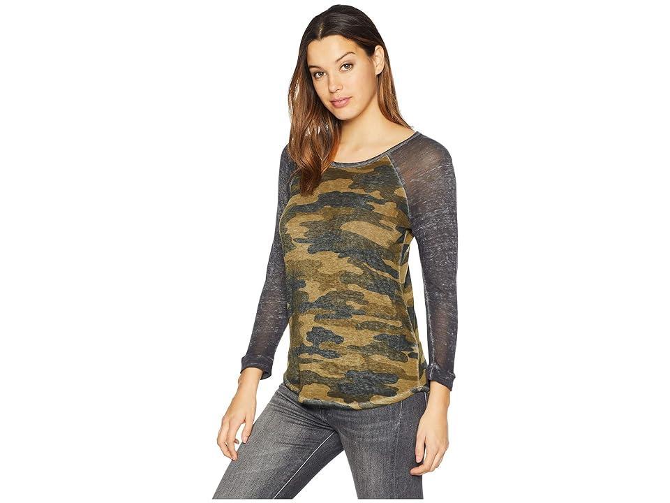 Lucky Brand Camo Tee Multi) Women's T Shirt Product Image