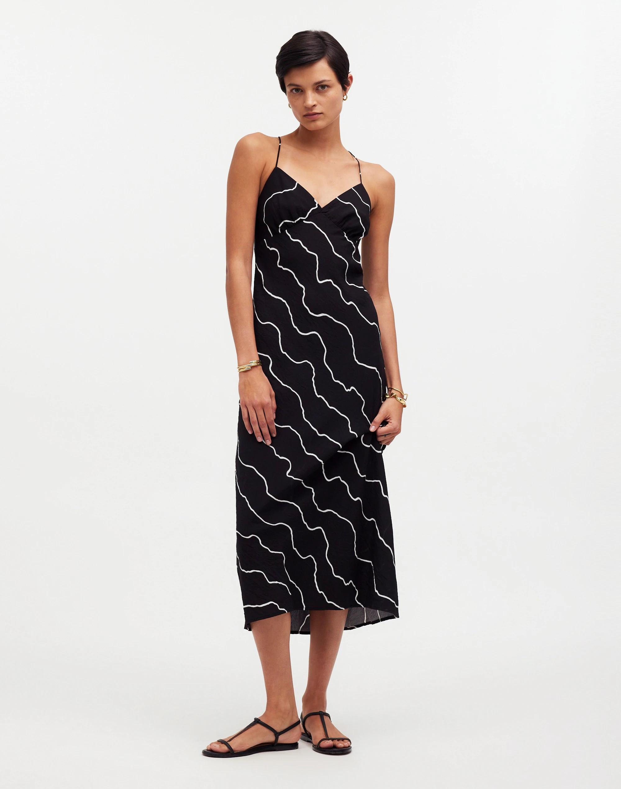 The Layton Midi Slip Dress in Squiggle Print Product Image