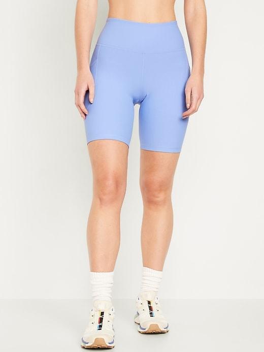 High-Waisted PowerSoft Biker Shorts -- 8-inch inseam Product Image