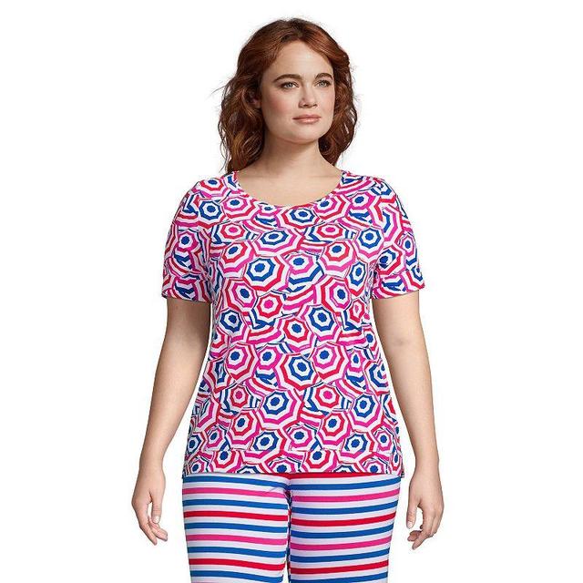 Plus Size Lands End Short Sleeve Pajama Tee, Womens Product Image