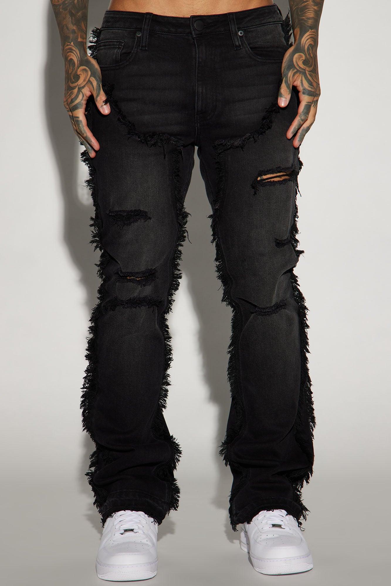 Stoney Point Stacked Slim Flare Jeans - Black Product Image