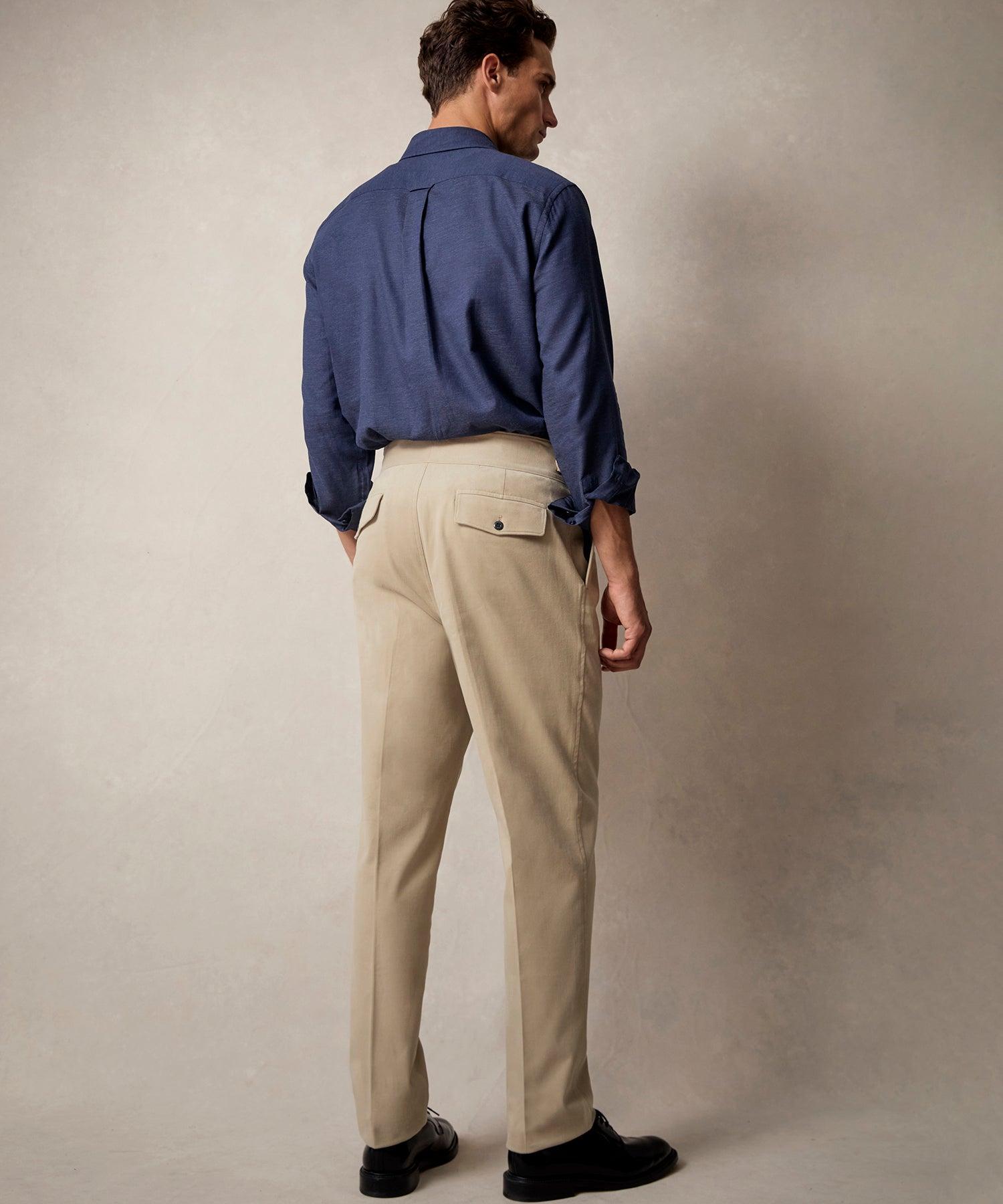 Italian Brushed Cotton Gurkha Trouser in Granite Grey Product Image