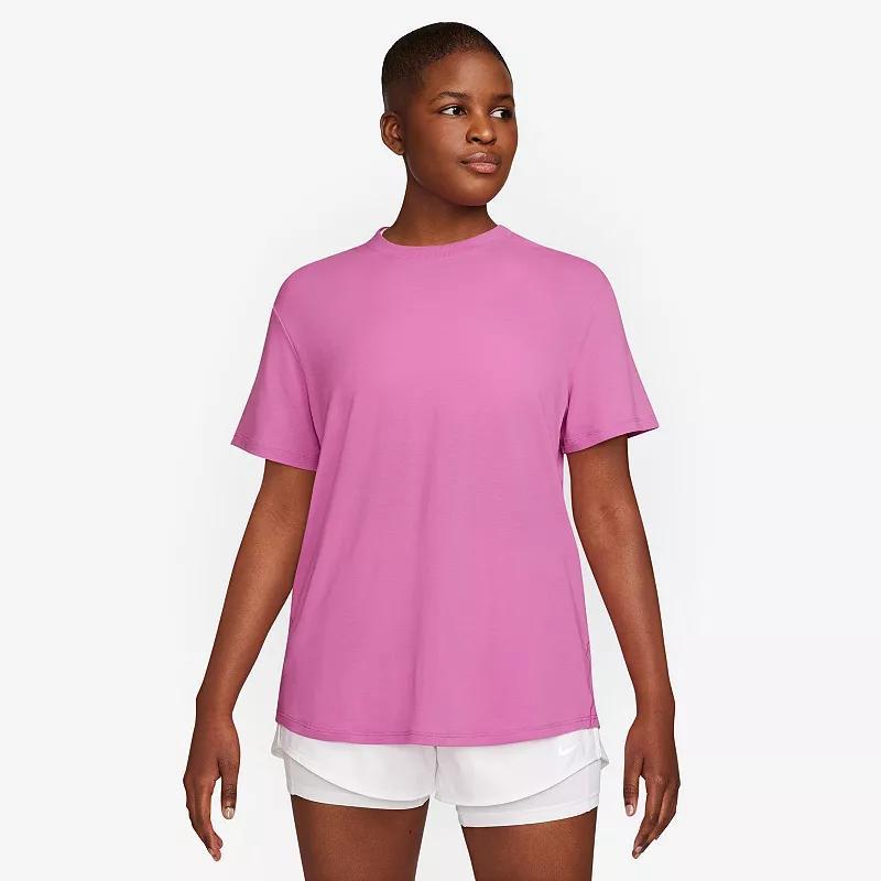 Nike Womens One Relaxed Dri-fit Short-Sleeve Top black Product Image