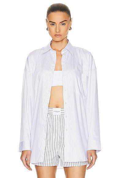 Acne Studios Button Up Top in White Product Image