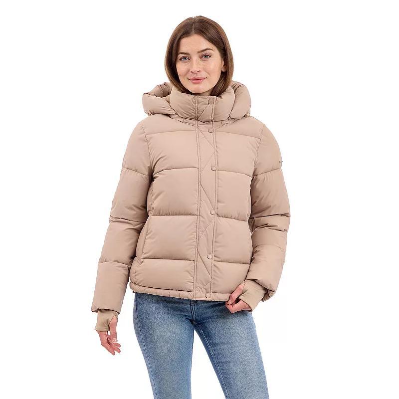 Womens BCBGeneration Short Hooded Puffer Jacket Product Image