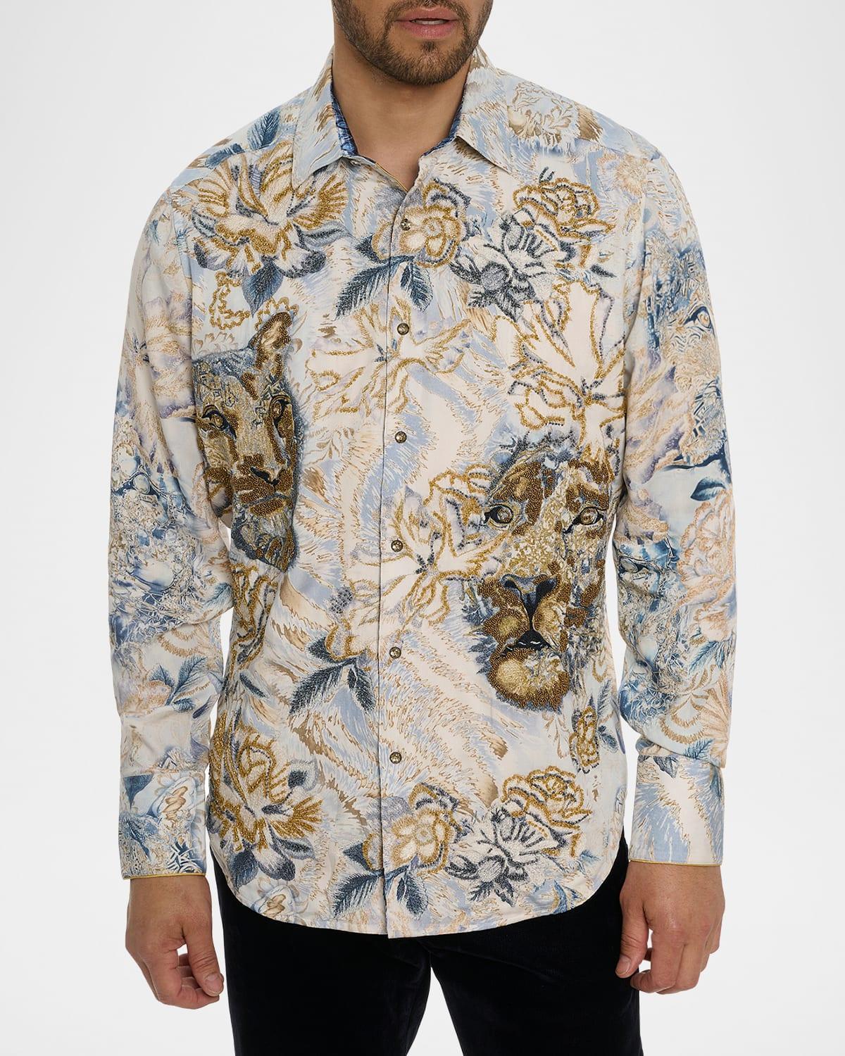 Men's Limited Edition Floral Woven Sport Shirt Product Image