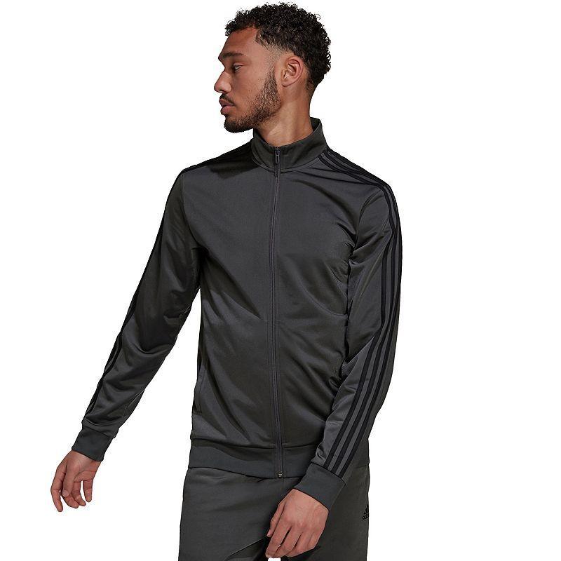 Big & Tall adidas Tricot Track Jacket, Mens Grey Product Image