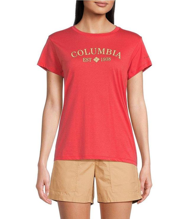 Columbia Trek Graphic Print Crew Neck Short Sleeve Comfort Stretch Tee Shirt Product Image