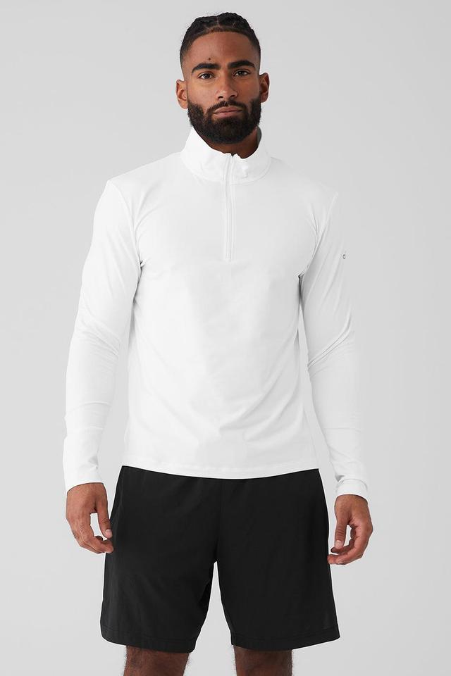 Conquer 1/4 Zip Reform Long Sleeve - White Male Product Image