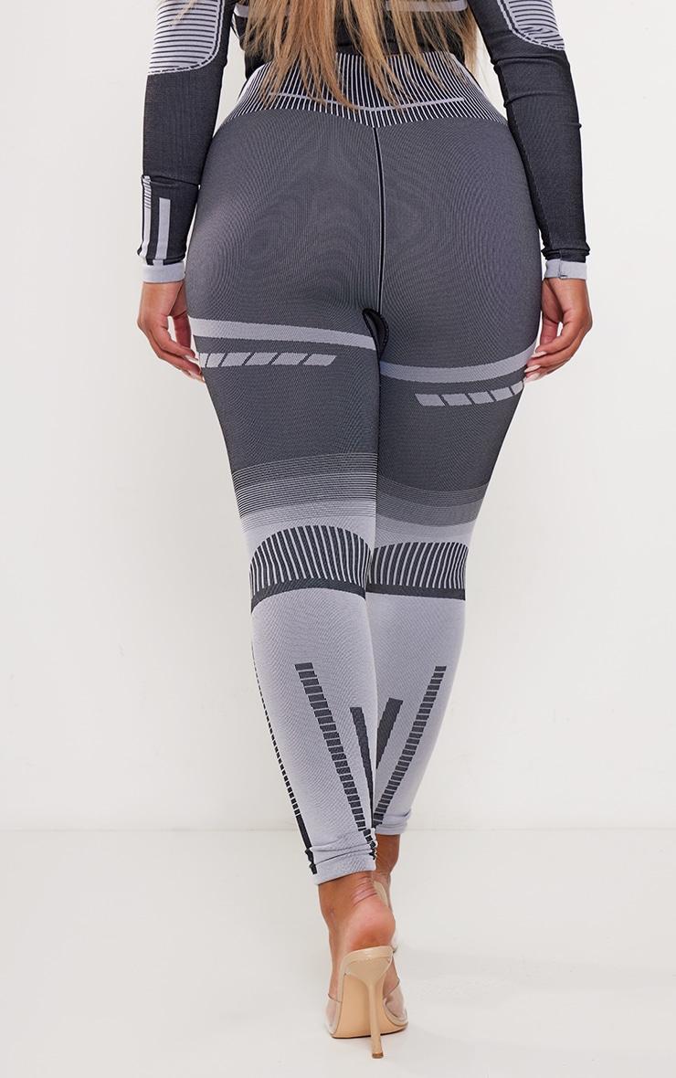 Shape Grey Contrast High Waist Leggings Product Image