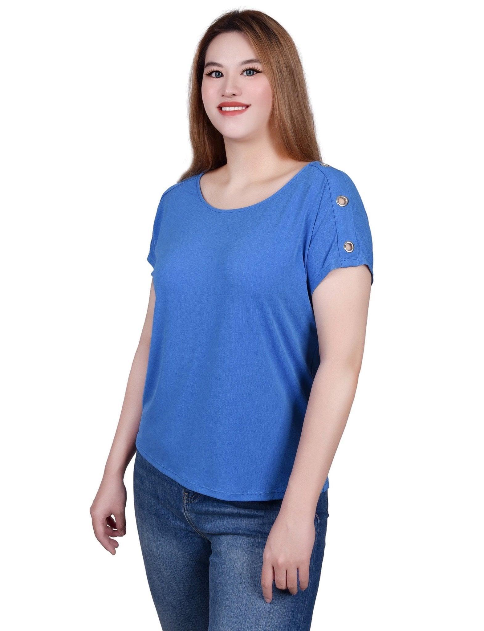 NY Collection Short Sleeve Extended Sleeve Tunic Top Product Image