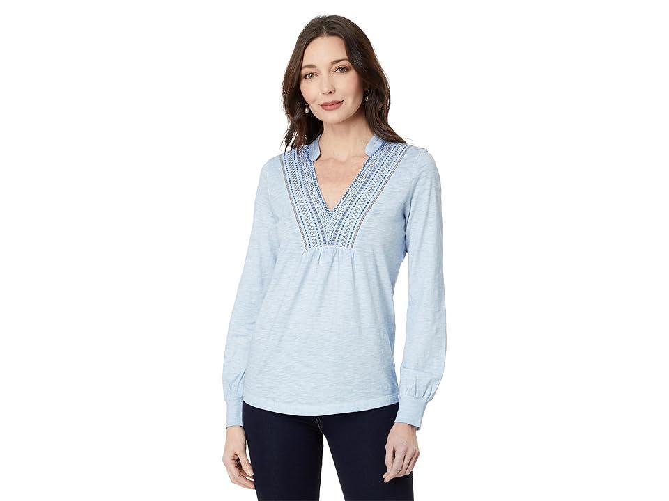 NIC+ZOE Blueline Top Multi) Women's Clothing Product Image